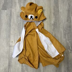 Rilakkuma Sleeveless Hoodie Bear With Snap Buttons S-M Size Cute Japanese E2